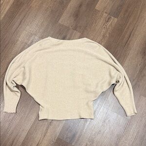Gaberly boat neck ribbed batwing sleeve Sweater